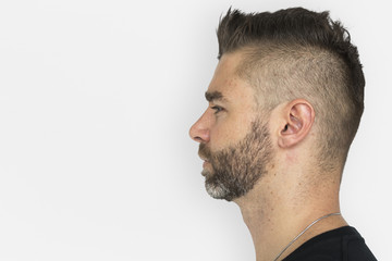 Fototapeta premium Men Adult Spiky Hair Side