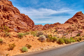 Incredibly beautiful landscape in Southern Nevada, Valley of Fire State Park, USA.