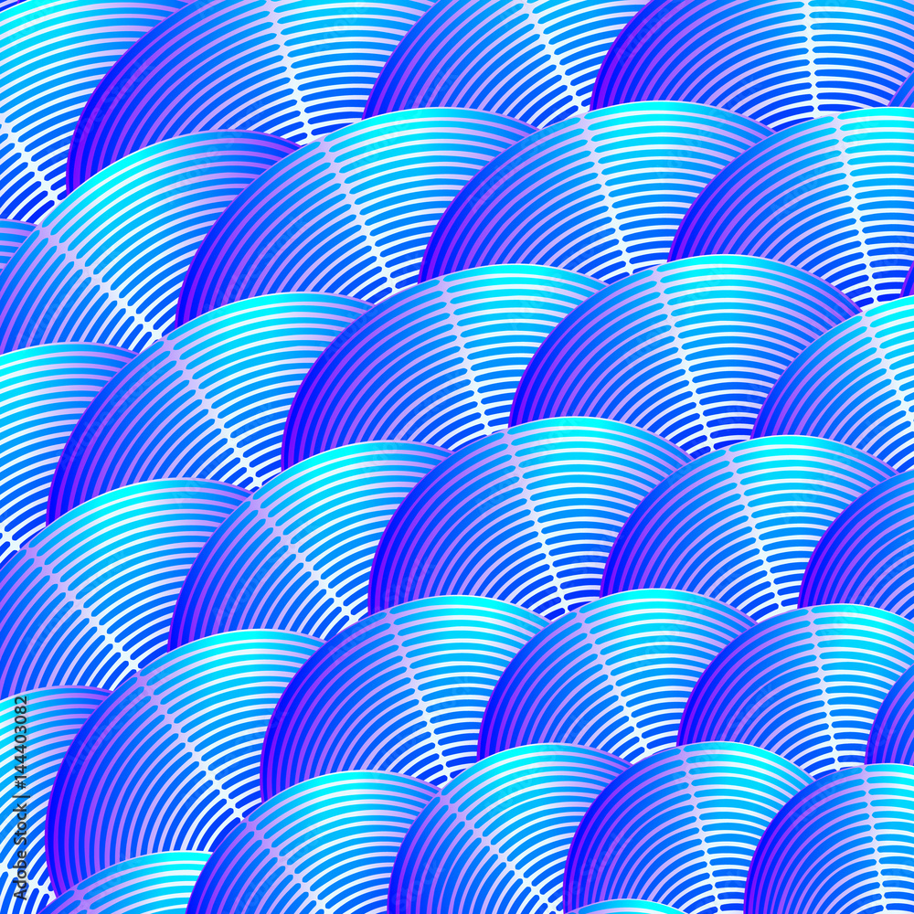 Aufkleber feather styled background with curved lines styled as exotic bird plumage pattern