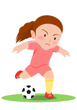 サッカー シュート 女子 Stock イラスト Adobe Stock