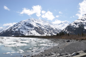 Melting Ice on Alaskan Lake