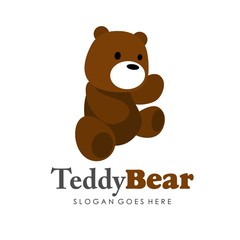 Cute teddy bear illustration full vector