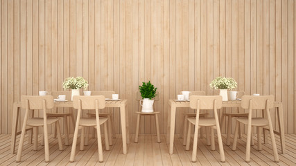 restaurant or coffee shop clean design - 3D Rendering