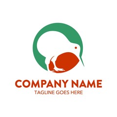 Unique Kiwi Logo Character Mascot