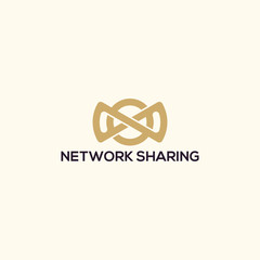 vintage Network Sharing logo template