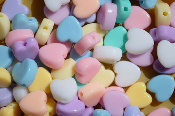 abstract art of heart plastic