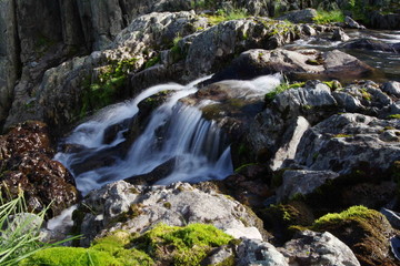Fototapeta na wymiar Clean pure water mountain water river brooks lakes
