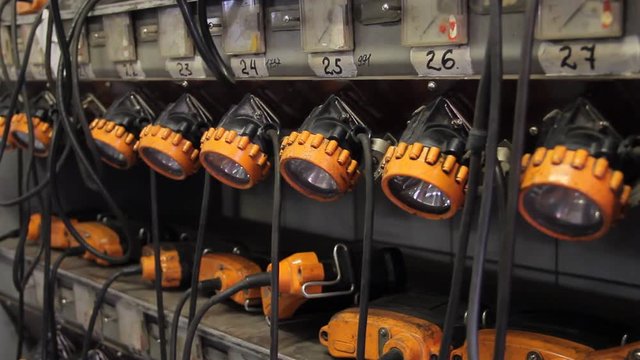 modern mining lamp charging in Russia