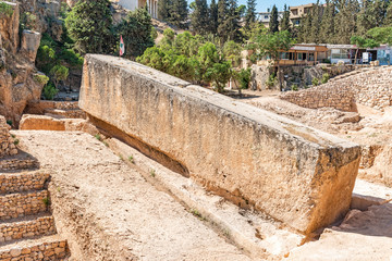
    Hajar al Hibla of Baalbek in Lebanon. It is located about 85 km northeast of Beirut and about...
