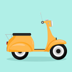 Obraz premium Scooter yellow with a shadow