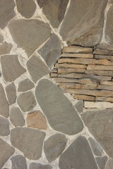 wall covered with natural stone