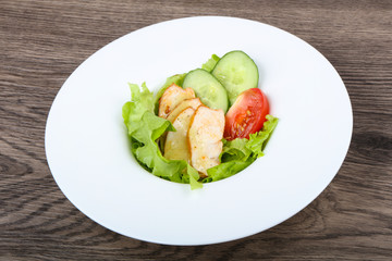 Salad with chicken breast