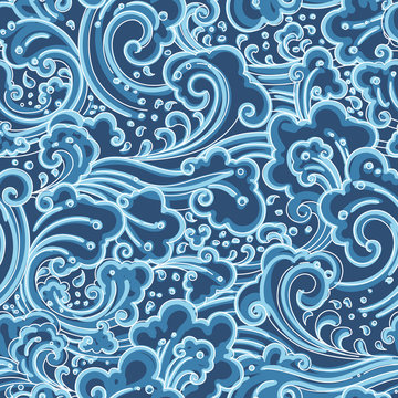 Water wave seamless background.