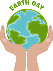  Earth Day concept. Flat vector illustration.
