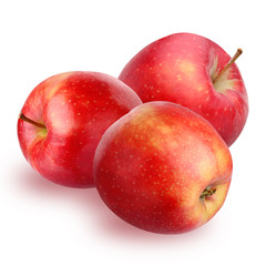 red Apple isolated on a white background.
