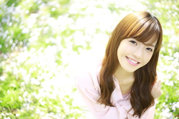 Fototapeta premium 花と女性