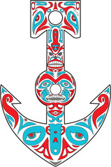 Anchor Totem Pole Northwest Coast Art