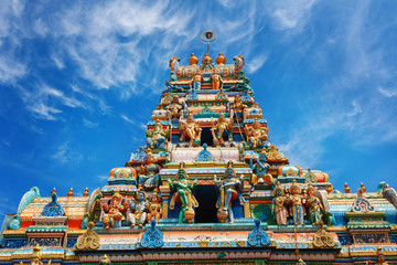 A traditional Hindu temple in Galle road 8000, Colombo, Sri Lanka