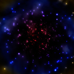 dark hazy universe with stars, vector background design