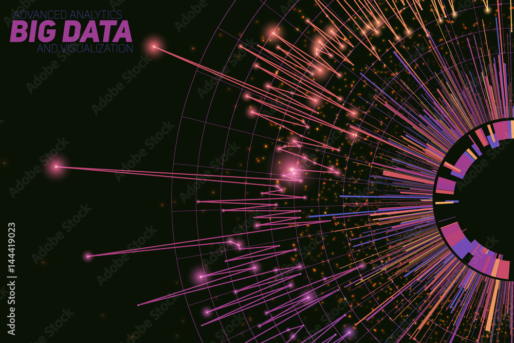 Aufkleber vector abstract round big data visualization. futuristic infographics design. visual information com