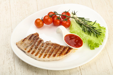 Grilled port steak