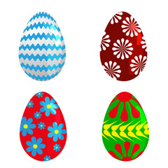 Easter eggs spring colorful celebration decoration holiday vector icons.