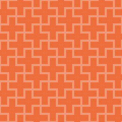 日本伝統文様　卍つなぎ　オレンジ