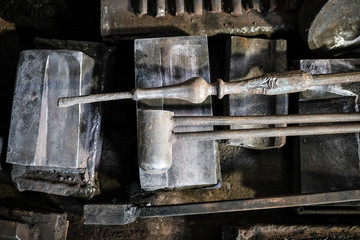 Forge, blacksmith's work, hot metal