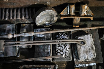 Forge, blacksmith's work, hot metal