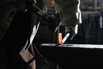 Forge, blacksmith's work, hot metal