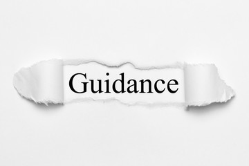 Guidance on white torn paper