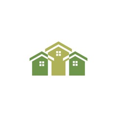 flat color icon for real estate logo