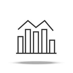 diagram line icon. vector illustration