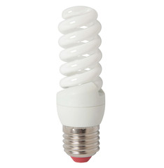 Power save bulb isolated on white background. Lightbulb