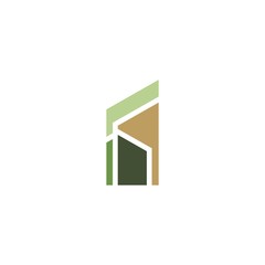 flat color icon for real estate logo