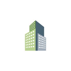 flat color icon for real estate logo
