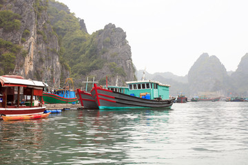 Fototapeta na wymiar Halong Bay In Vietnam