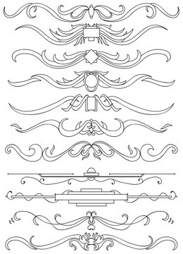 Motif calligraphique horizontaux
