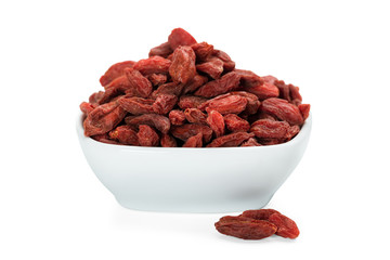 Goji Berries In White Bowl