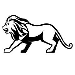 lion lineart vector mascot 