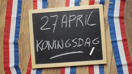 Kingsday written in Dutch