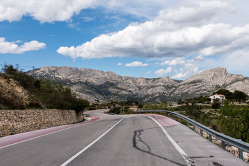 Fototapeta premium Landstraße bei Guadalest