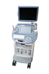 Ultrasound machine diagnostic equipment isolated on white