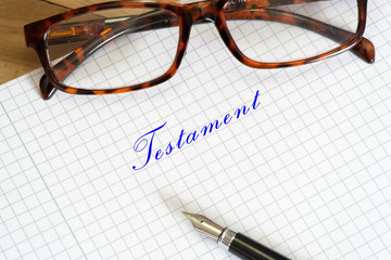 Ein handschriftlicher Testament