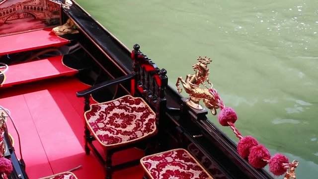 Inside A Gondola In Venice, Italy - HD Video
