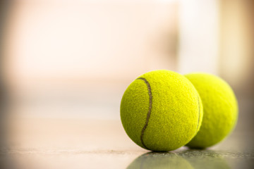 Tennis Ball in tennis court