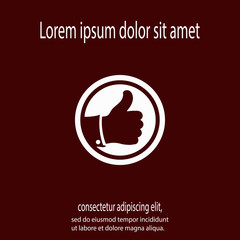 LIKE icon , vector illustration. Flat design style  