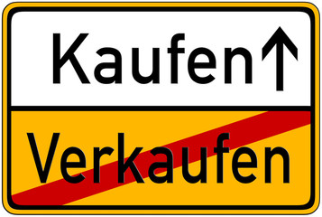 Naklejka premium Kaufen_Verkaufen