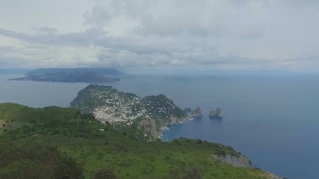 Capri island, Italy Aerial video