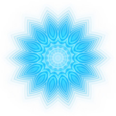 Abstract blue shape on white